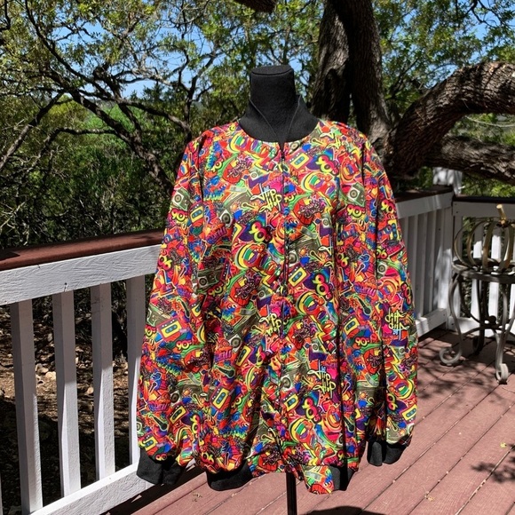 Underwraps Hip Hop 90’s‎ Themed Print Jacket - Picture 1 of 10